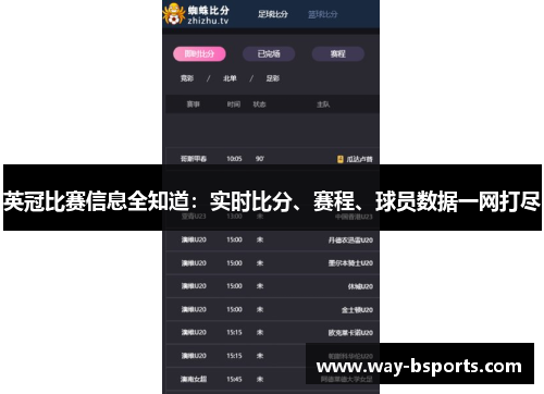 英冠比赛信息全知道：实时比分、赛程、球员数据一网打尽